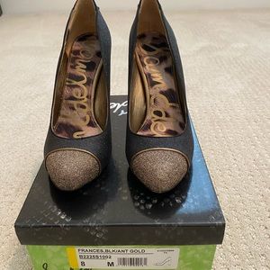 Sam Edelman Black and Gold Pump